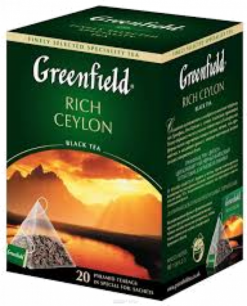 Чай ТМ Greenfield Рич Цейлон 20 пирамидок