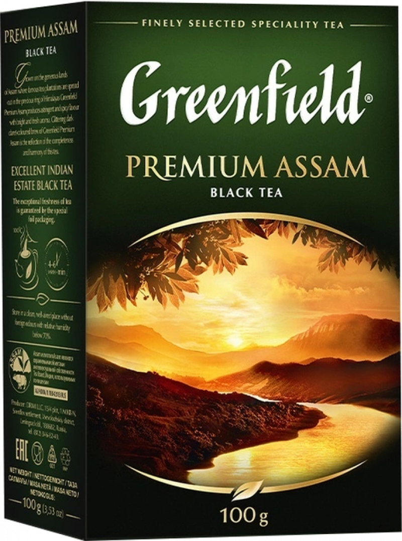 ГРИНФИЛД Premium Assam 100г.чай лист.черн.