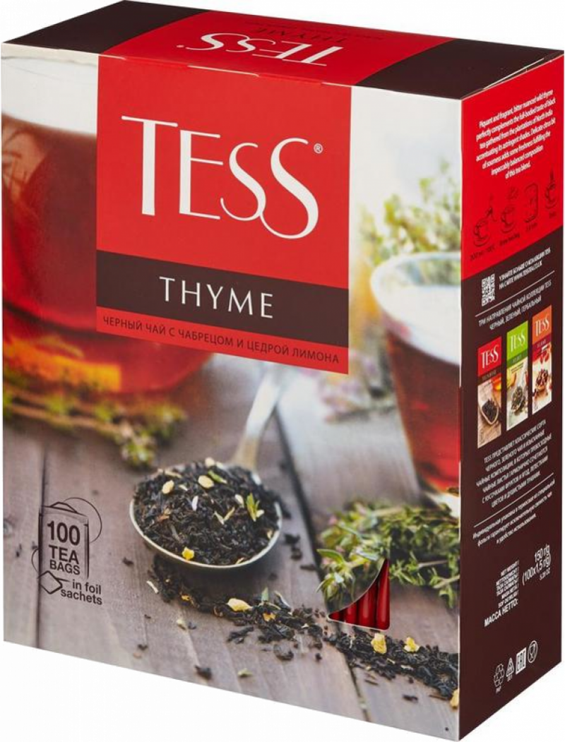 Чай ТМ TESS Thyme 100 пакетов