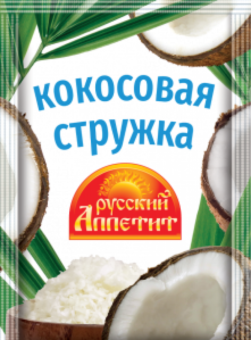 Стружка ТМ Русский аппетит кокосовая цветная 20г