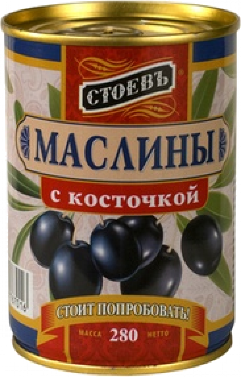 Маслины ТМ Стоев с косточкой 280г