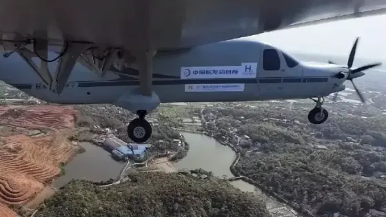 Китай первым протестировал в полете мегаваттный водородный турбовинтовой двигатель