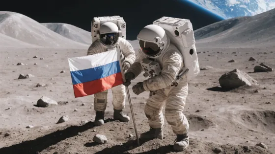 космонавты-на-луне-ставят-российский-флаг