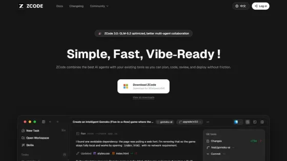 Z.ai выпустила бесплатный агент для кодинга ZCode — конкурента Cursor и Claude Code