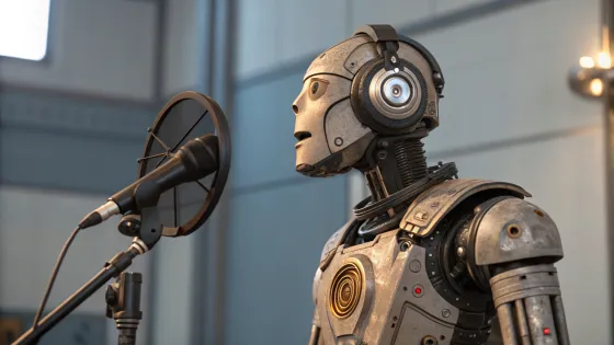 photorealistic-image-of-a-robot-wearing-headphones