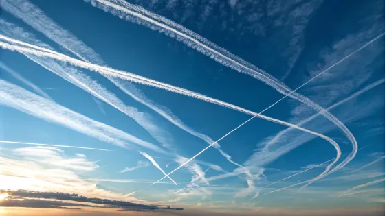 photorealistic-airplane-trails-in-blue-sky