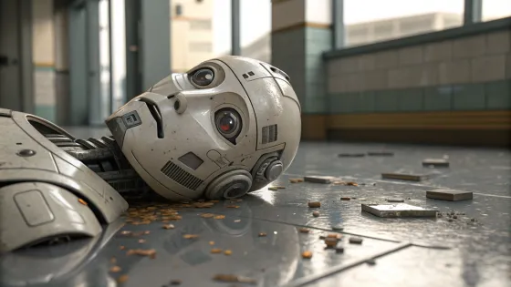 photorealistic-head-of-a-robot-lying-on-the-floor-