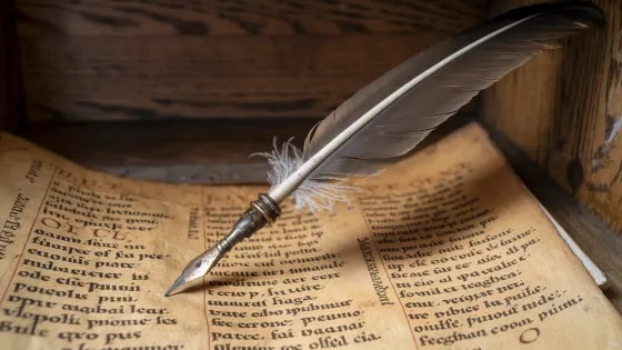 a-photo-of-an-antique-quill-pen-on-a-pie_YeBmYexnSFSSUmt3hmINtA_72036pRTSHKwgXOWJTpO2w