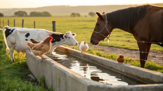 farm-animals-drink-water