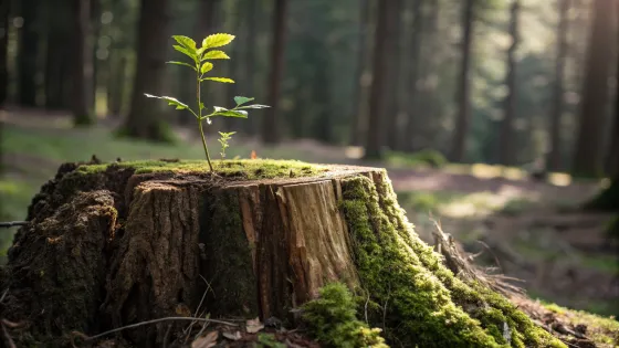 a-sprout-grows-from-a-stump---large