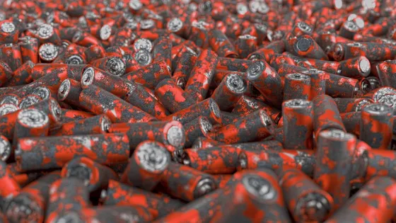 close-up-large-pack-rusted-batteries-with-soft-focus-3d-render-illustration_1217-2750