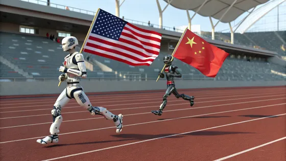 2-photorealistic-runner-robots-are-running-in-the-