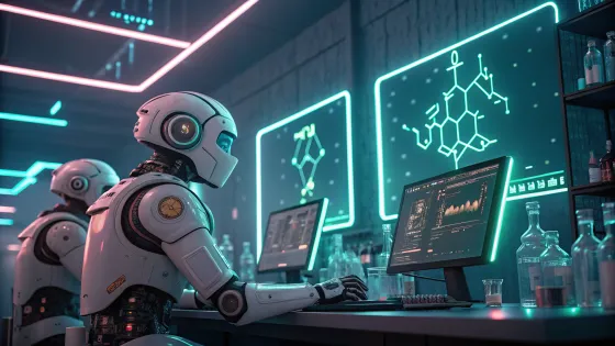 two-absolutely-identical-robots-are-sitting-at-the