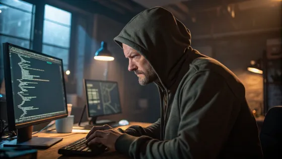 the-man-in-the-hood-is-writing-code--he-s-a-hacker