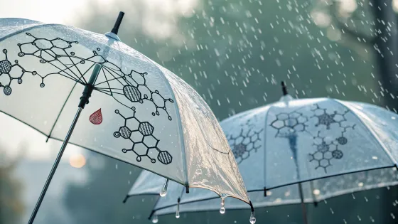 beautiful-umbrellas-made-of-molecules-in-the-rain