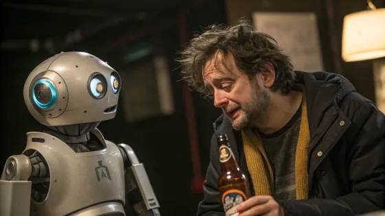 a-photorealistic-robot-talks-to-a-drunk-guy-with-a