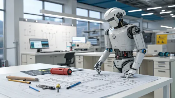 a-photorealistic-robot-in-an-enterprise-designs-a-