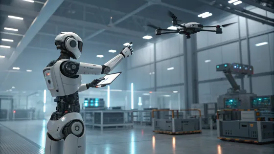 a-photorealistic-robot-controls-a-drone