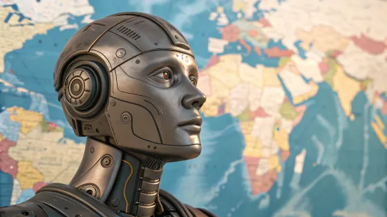 portrait-of-photorealistic-robot-face-against-worl