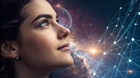 collage-of-female-face-and-space-landscape-around-
