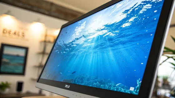 computer-monitor-with-bright-blue-picture-on-scree