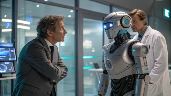 frustrated-lawyer-and-doctor-talk-to-cool-robot-2