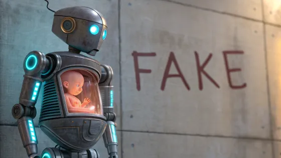 a-robot-with-an-unborn-baby-in-its-transparent-bel