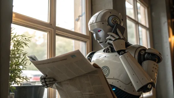 photorealistic-robot-talking-on-mobile-phone-and-r