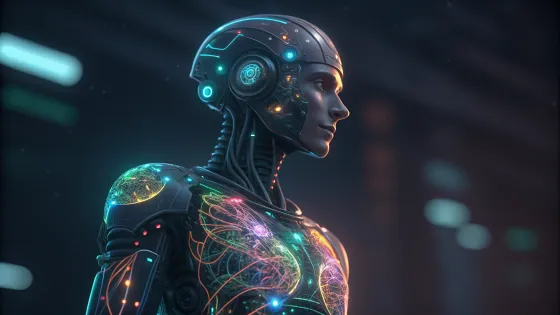 neural-networks-robot-phosphorescent-colors