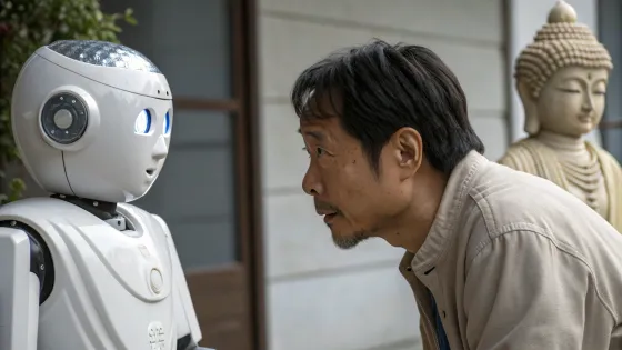 a-sad-man-and-a-photorealistic-cool-robot-are-talk