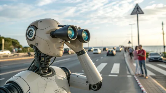 a-photorealistic-humanoid-robot-looks-through-bino