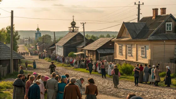 a-crowd-of-people-in-a-russian-village-took-to-the