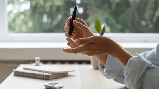 side-view-diabetic-woman-checking-her-glucose-level