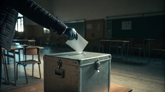 a-hand-drops-a-ballot-into-a-ballot-box-during-ele