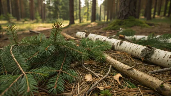 pine-needles-and-birch-twigs