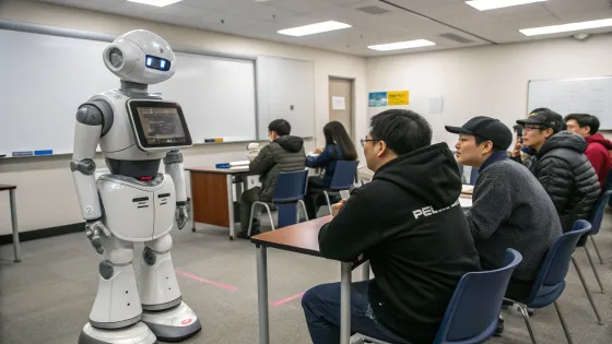 robot-and-adult-university-students