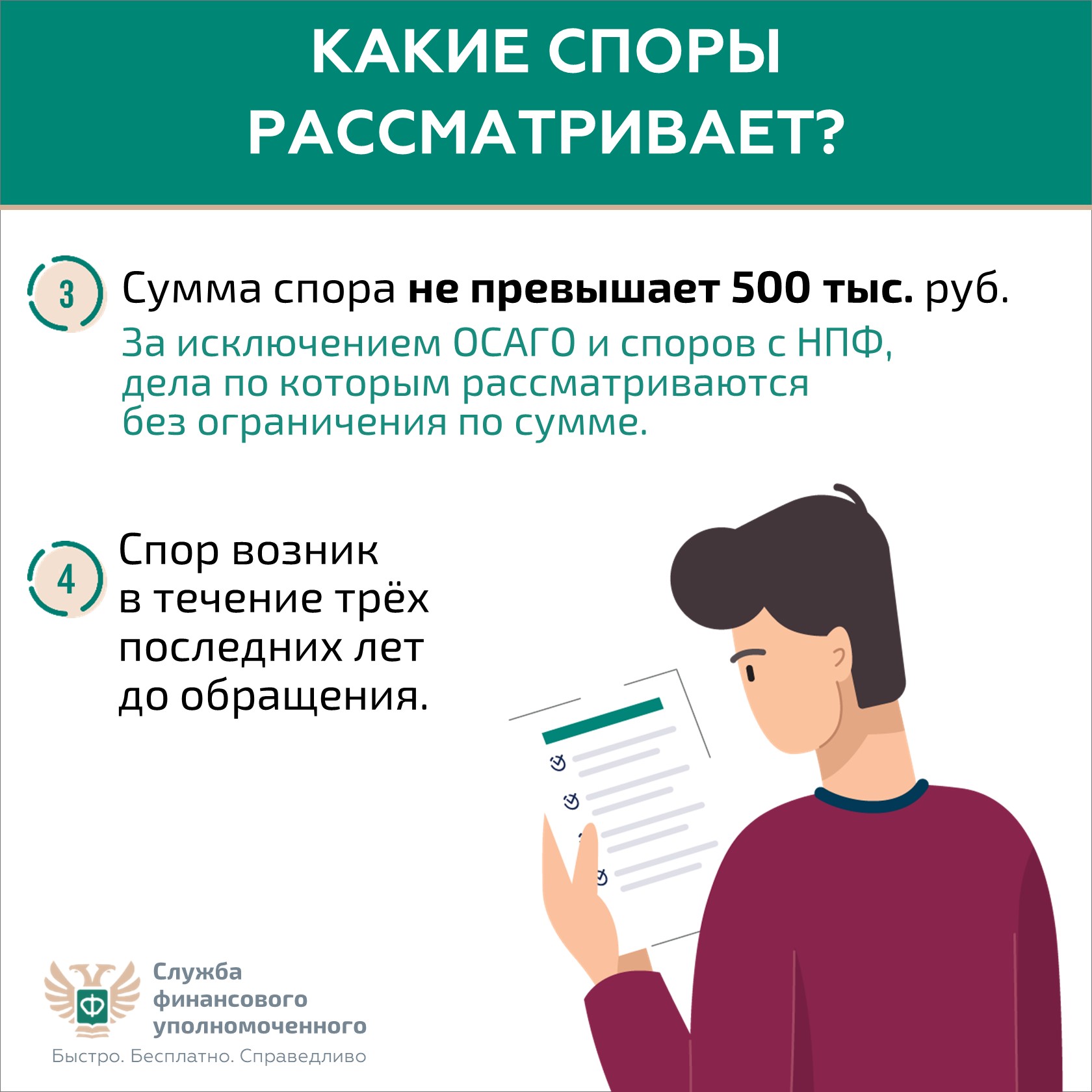 Условия рассмотрения