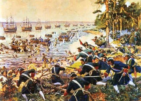 Сражение эпохи Северной войны 1700–1721 годов при Петре I
