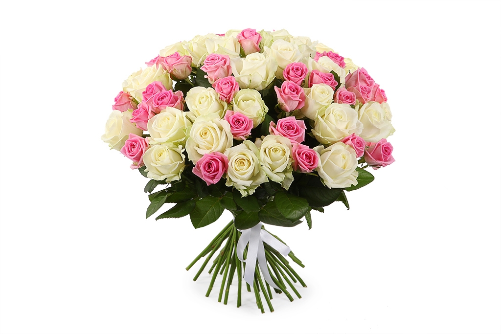 Букет Нежное настроение, 51 роза - купить в Москве: цены, круглосуточная доставка - Цветочная сказка