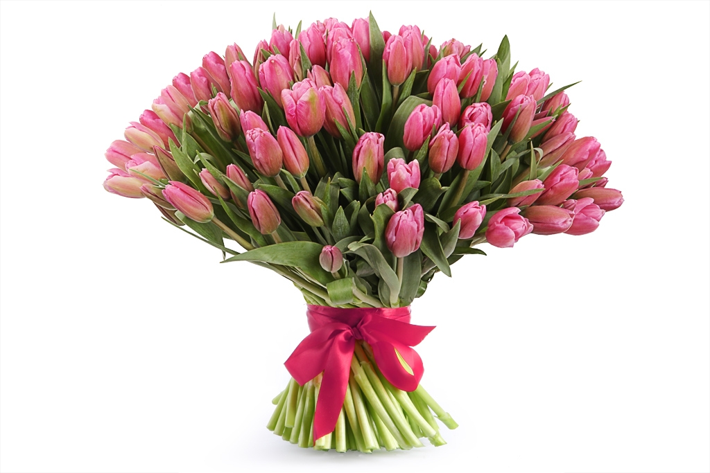 Букет 101 тюльпан, розовые купить в Москве - Floral-Tale
