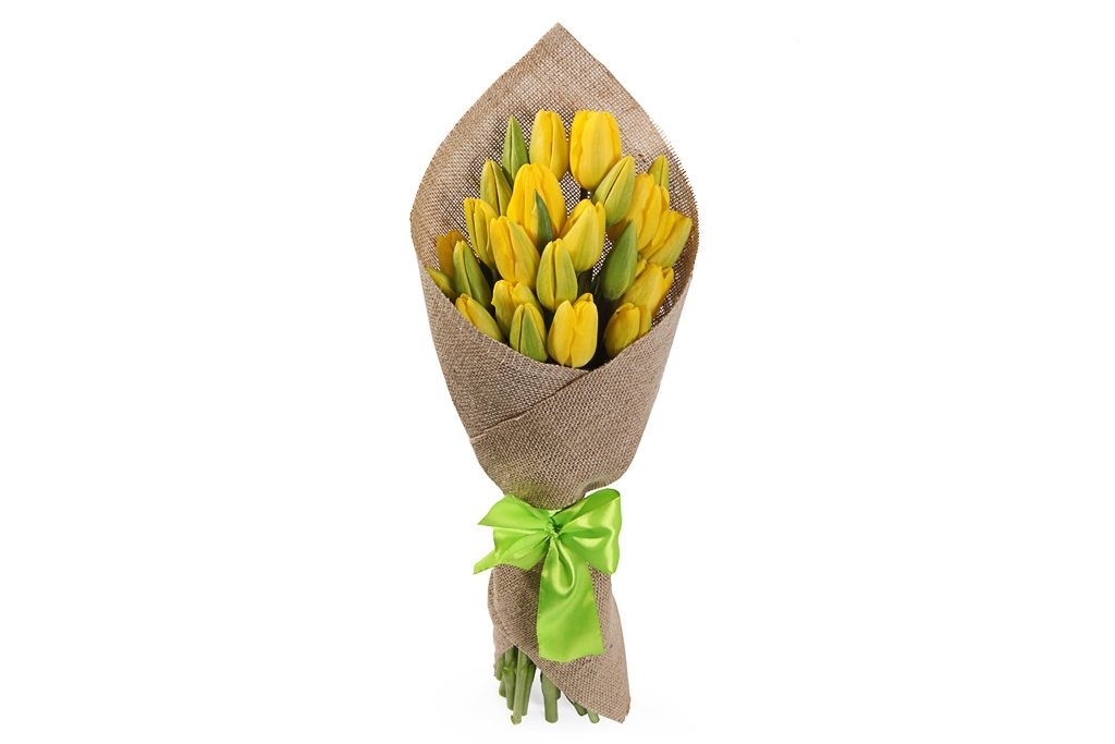 Букет Олд фэшн (желтые тюльпаны) купить в Москве - floral-tale.ru