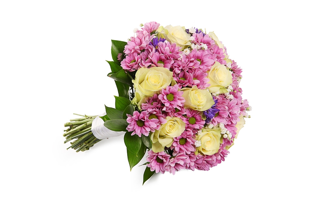 Букет невесты с хризантемами Матильда купить в Москве. Сайт Floral-Tale
