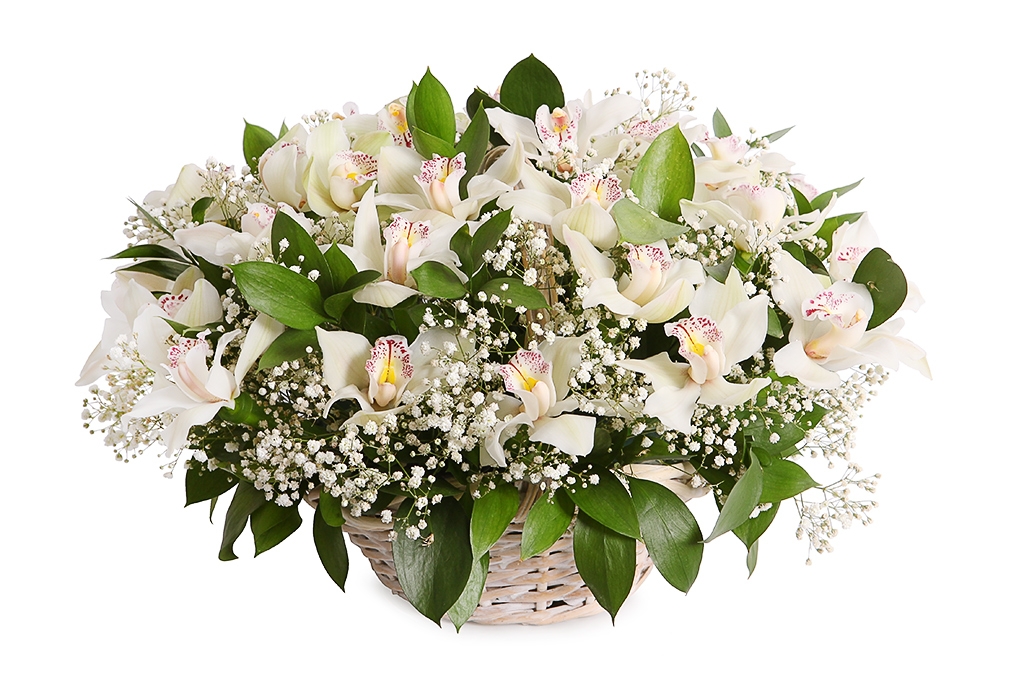 Букет с орхидеями Симфония в корзине купить в Москве. Floral-tale