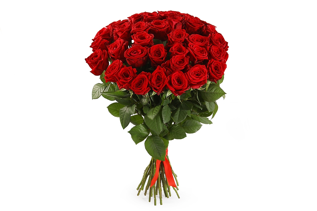 Букет 35 красных роз 60/70 см - купить в Москве: цены, круглосуточная доставка - Цветочная сказка