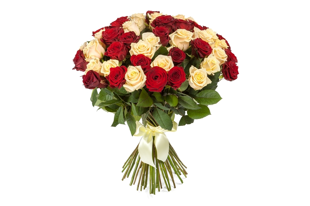 Букет 51 роза микс - купить в Москве: цены, круглосуточная доставка - Цветочная сказка