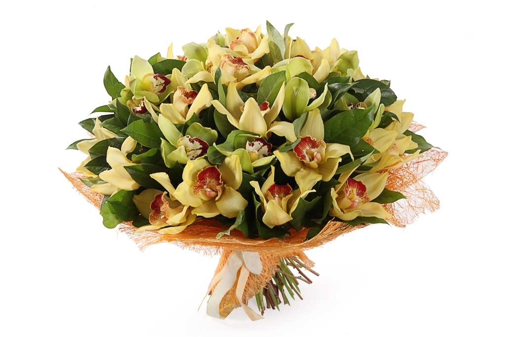 Букет с орхидеями Лимонный щербет купить в Москве. Floral-tale