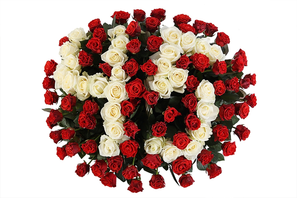 Букет Счастливое число из 101 розы в корзине. Купить в Москве на floral-tale