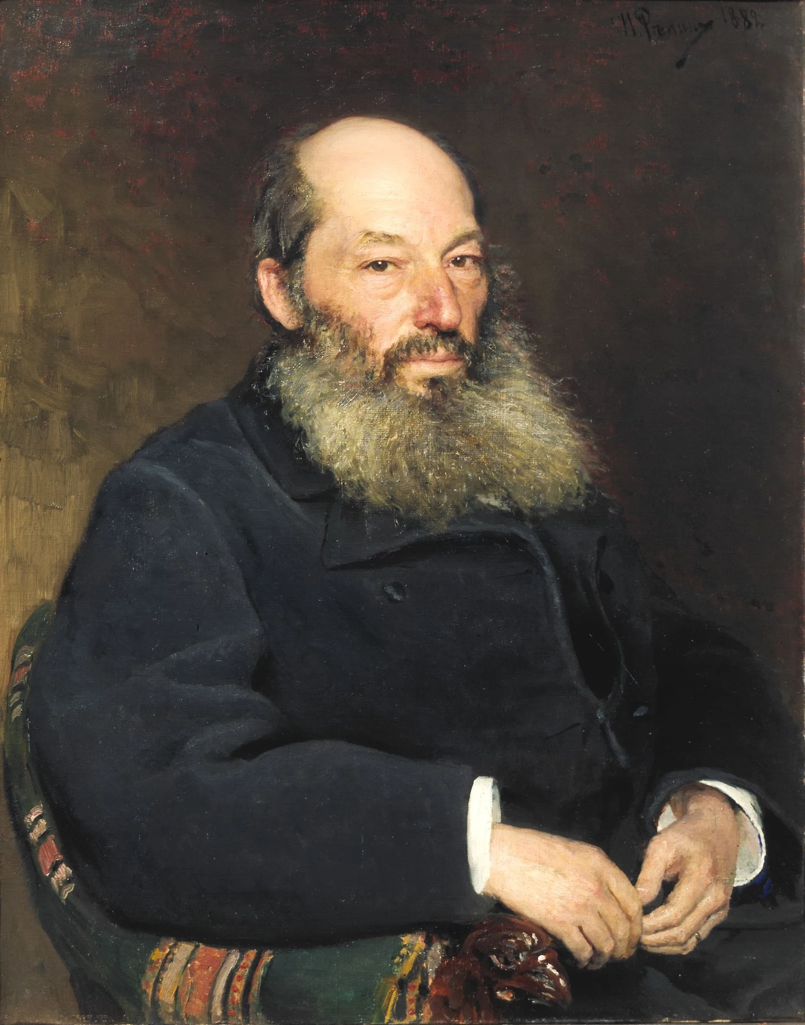 Афанасий Афанасьевич Фет. Портрет работы Ильи Репина, 1882 год