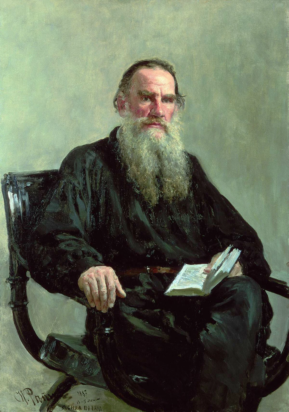 Лев Николаевич Толстой. Портрет работы Ильи Ефимовича Репина, 1887 год
