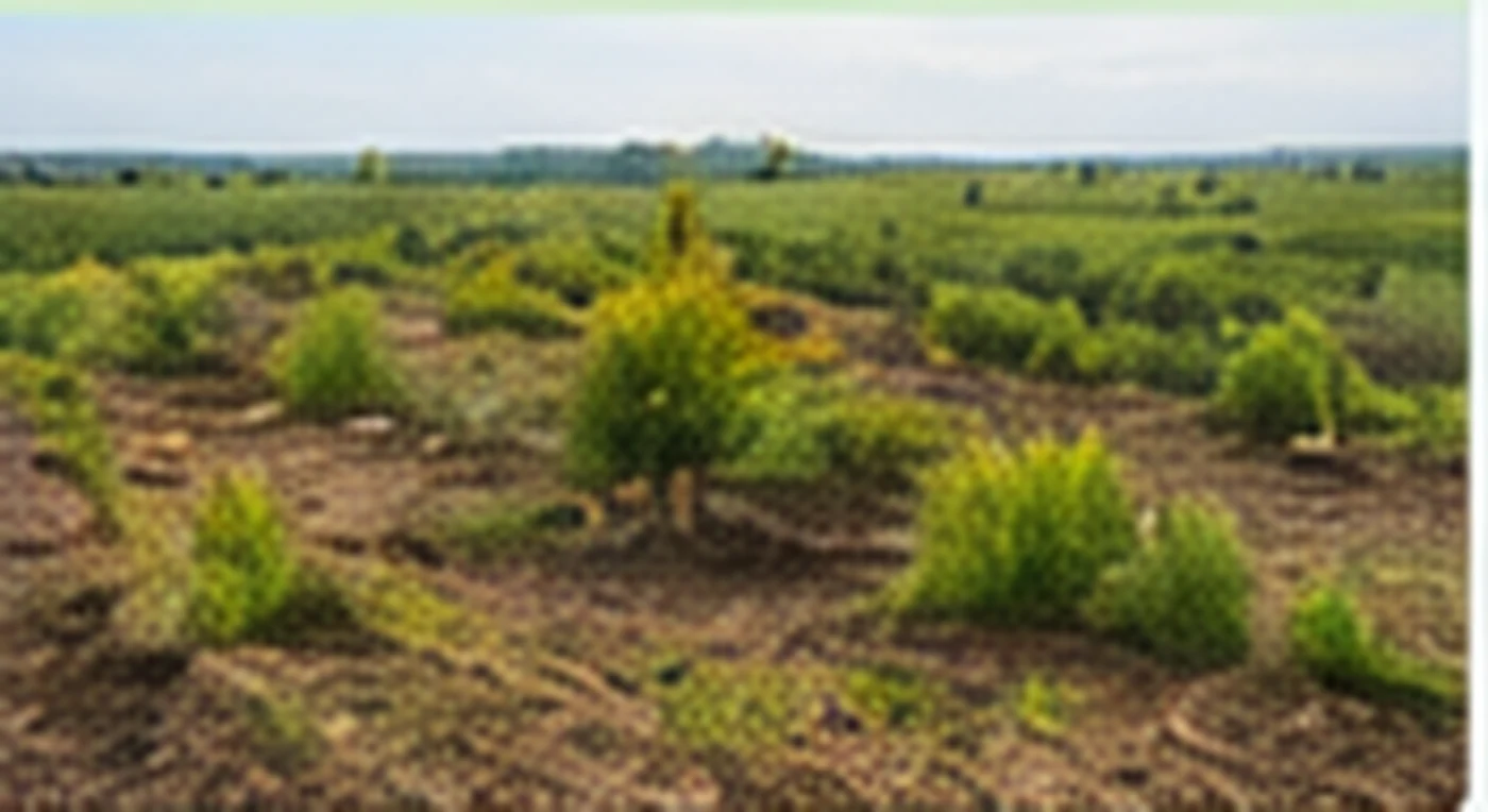 Восстановленный зеленый ландшафт после рекультивации